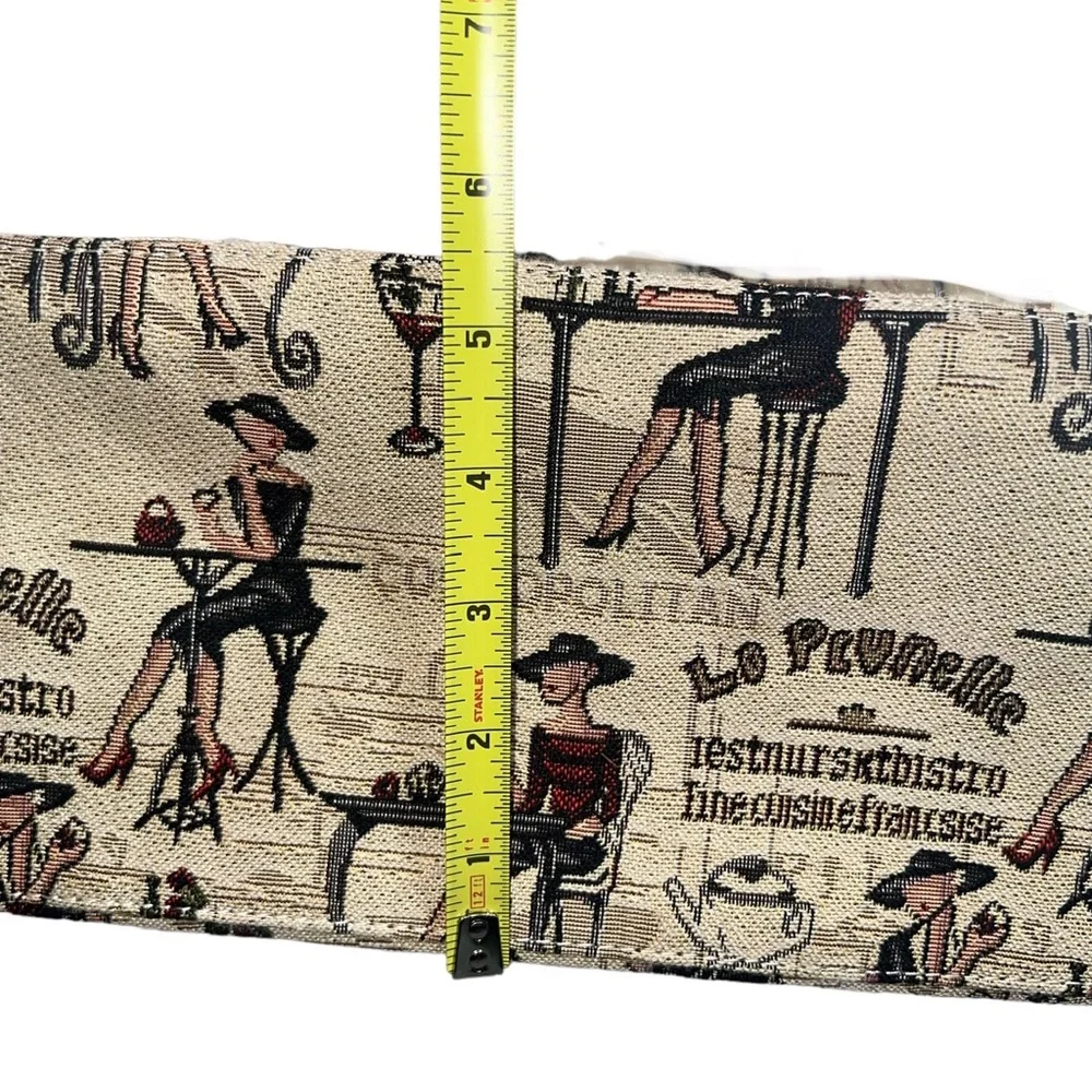 4/$40 Signature Lady Canvas Printed Tapestry Beige Shopping Tote‎ Bag